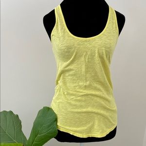 velvet BY GRAHAM & SPENCER Soft Yellow Slub Tank